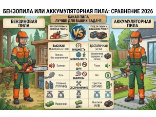 Бензопила vs аккумуляторная цепная пила: что лучше выбрать в 2026 году