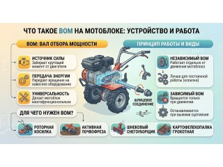 Что такое ВОМ на мотоблоке: для чего нужен и как работает