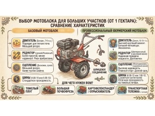 Мотоблок для фермера: на что смотреть при площади от 1 гектара