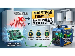Как выбрать инверторный генератор для чувствительной автоматики газового котла
