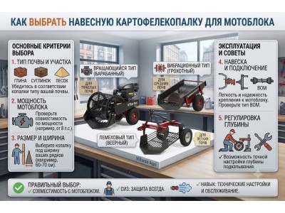 Как выбрать навесную картофелекопалку для мотоблока