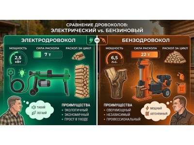 Электрический или гидравлический дровокол: что лучше для частного дома