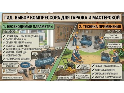 Как выбрать компрессор для гаража и мастерской