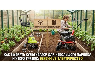 Как выбрать культиватор для небольшого парника и узких грядок: бензин vs электричество