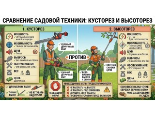 Кусторез или высоторез: в чём разница и что выбрать