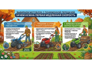 Выбираем мотоблок с пониженной передачей: зачем нужна первая медленная скорость