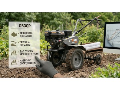 Мотоблок Storm HP-1900 PRO: обзор тяжёлой модели 18 л.с.