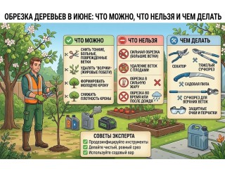 Обрезка деревьев в июне: что можно, что нельзя и чем делать