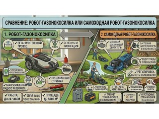 Робот-газонокосилка или самоходная газонокосилка: когда что выбрать