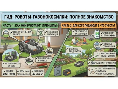 Роботы-газонокосилки: как работают, для кого подходят и что учесть