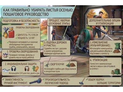 Как правильно убирать листья осенью: пошаговое руководство