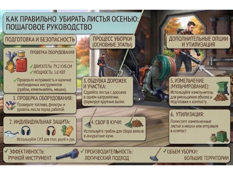 Как правильно убирать листья осенью: пошаговое руководство