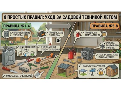 Как ухаживать за садовой техникой летом: 8 простых правил