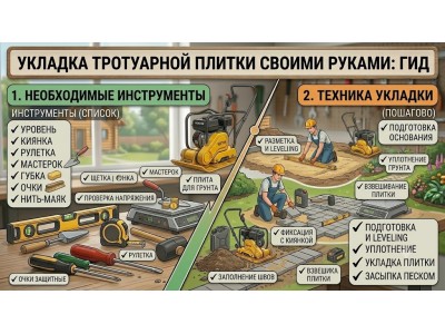 Укладка тротуарной плитки своими руками: инструменты и техника