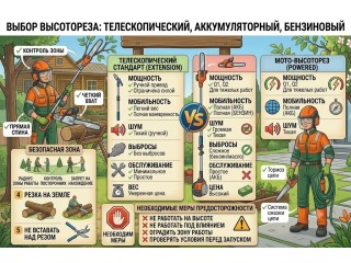 Как выбрать высоторез: телескопический, аккумуляторный или бензиновый