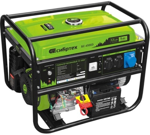 Генератор бензиновый Сибртех БС-6500Э