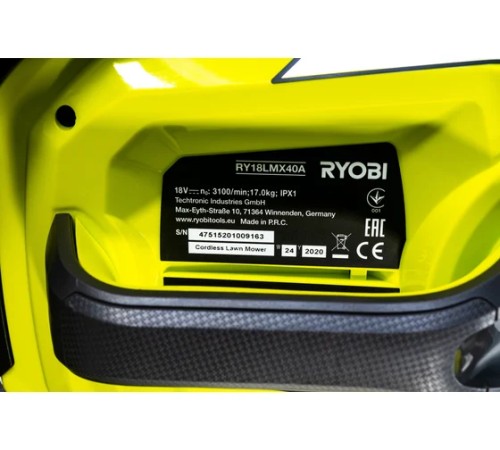 Колёсная газонокосилка Ryobi RY18LMX40A-0 (без АКБ)