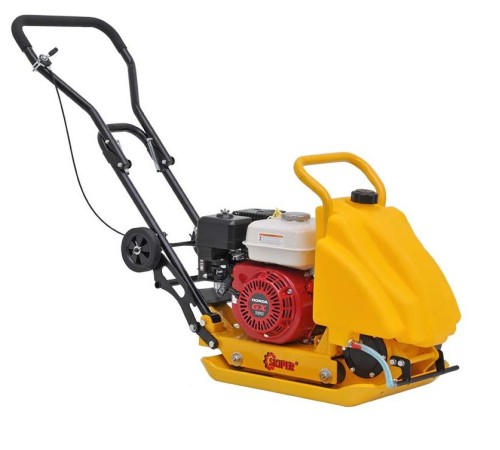 Виброплита Skiper C-90 Honda GX160 (бак, колеса, мат)