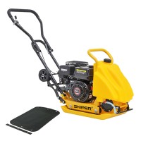 Виброплита Skiper C90L-WMT Loncin LC200F (бак, колеса, мат)