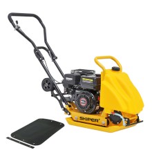 Виброплита Skiper C90L-WMT Loncin LC200F (бак, колеса, мат)