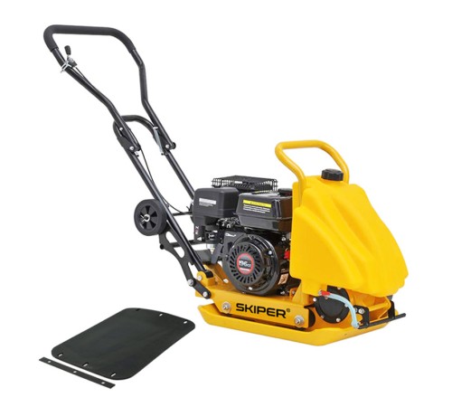 Виброплита Skiper C-90 Loncin LC200F (бак, колеса, мат)