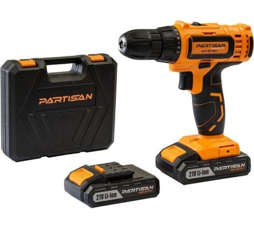 Дрель-шуруповерт Partisan AD-21-2 Li (с 2-мя АКБ, кейс)