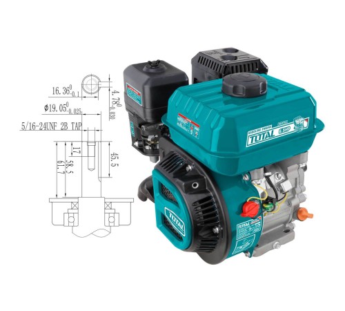 Двигатель бензиновый  Total TGEN16821 4,8 л.с.