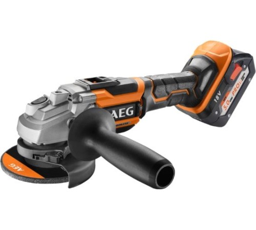 Угловая шлифмашина AEG Powertools BEWS 18-125BL-502C 4935464417 (с 2-мя АКБ, кейс)