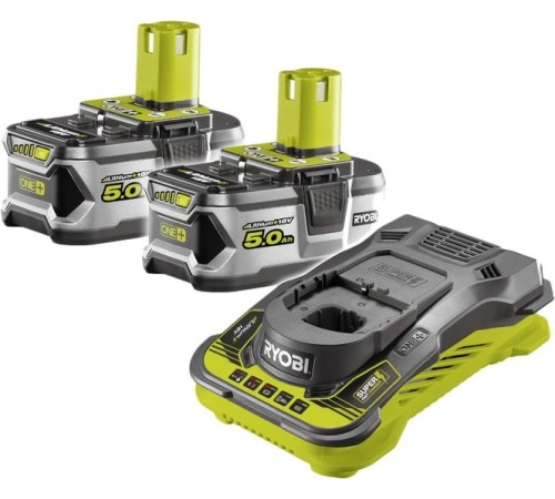Аккумулятор Ryobi RC18150-250 ONE+ 18 В 5 Ач 2 штуки с ЗУ