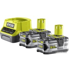 Комплект Аккумулятор  Ryobi RC18120-250 ONE+ 18 В 5 Ач 2 штуки с ЗУ