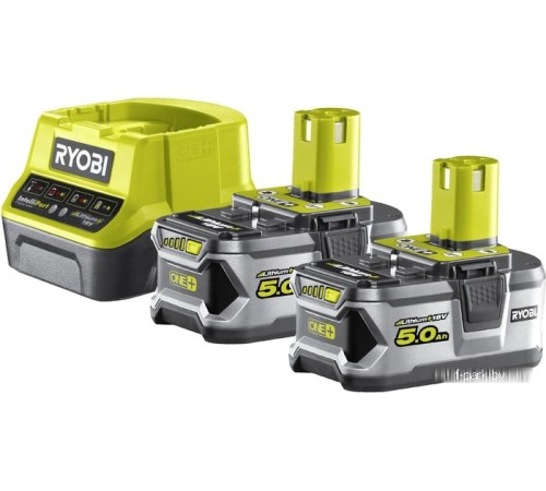 Комплект Аккумулятор  Ryobi RC18120-250 ONE+ 18 В 5 Ач 2 штуки с ЗУ