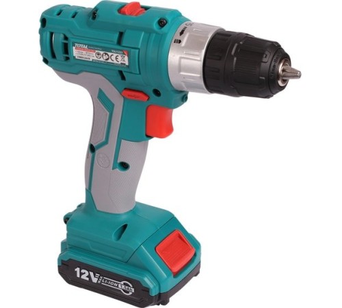 Дрель-шуруповерт Total TDLI1222 (с 2-мя АКБ, кейс)