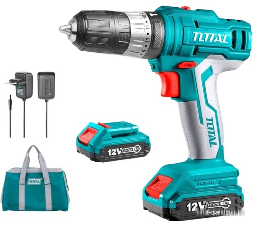 Ударная дрель-шуруповерт Total TIDLI1222 (с 2-мя АКБ, сумка)