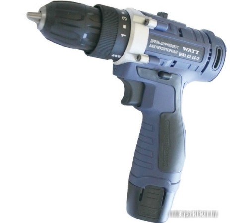 Дрель-шуруповерт WATT WAS-12 Li-2 101202712 (с 2мя АКБ)