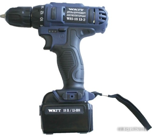 Дрель-шуруповерт WATT WAS-18 Li-2 101803112 (с кейсом)