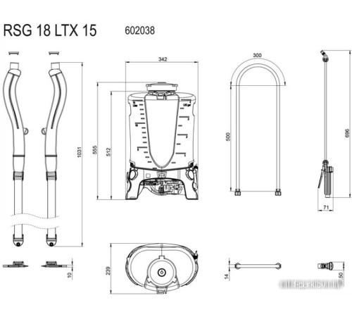 Ручной опрыскиватель Metabo RSG 18 LTX 15 602038850