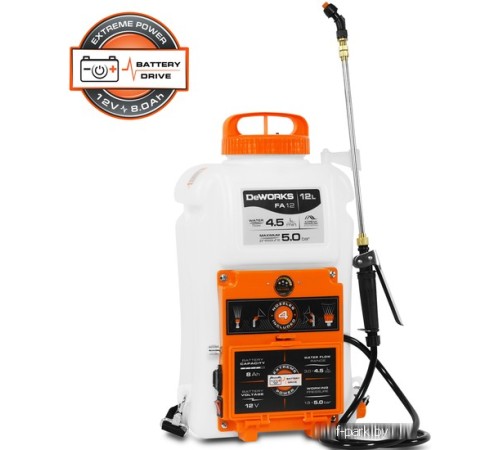 Аккумуляторный опрыскиватель DeWORKS FA 12