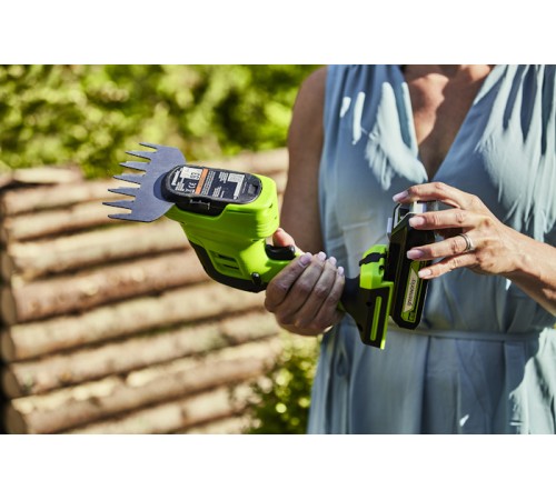 Кусторез + ножницы Greenworks G24SHT 1600607 (без АКБ)