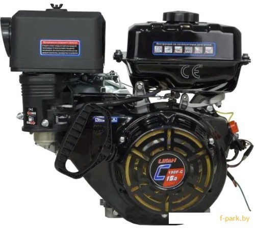 Двигатель бензиновый  Lifan 190F-CR Pro (сцепление и редуктор 2:1) 15 л.с. 18 A