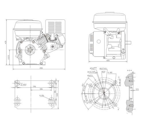 Бензиновый двигатель Stark GX450