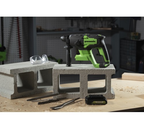 Перфоратор Greenworks GD24SDS2 3803007UB (с 1-им АКБ 4Ah)