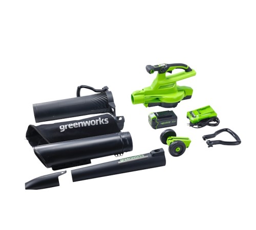 Воздуходувка Greenworks 40V GD40BVIIK4 (c 1хАКБ 4Ач и ЗУ)