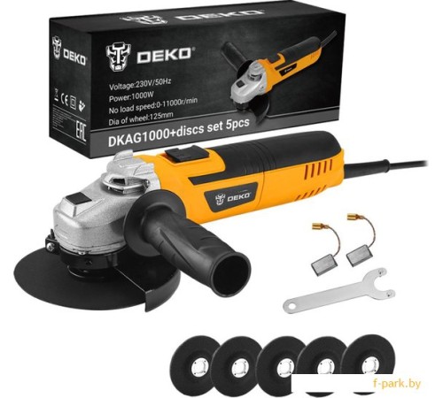 Угловая шлифмашина Deko DKAG1000 SET 063-4290