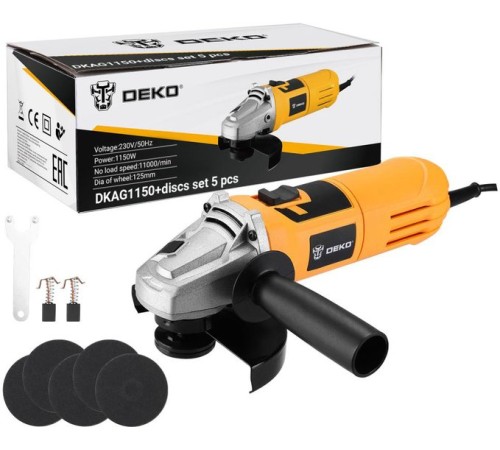 Угловая шлифмашина Deko DKAG1150 SET