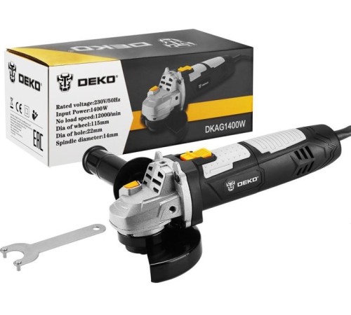 Угловая шлифмашина Deko DKAG1400W