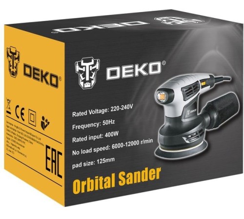 Эксцентриковая шлифмашина Deko DKG400-125