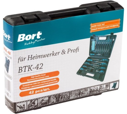 Универсальный набор инструментов Bort BTK-42 (42 предмета)
