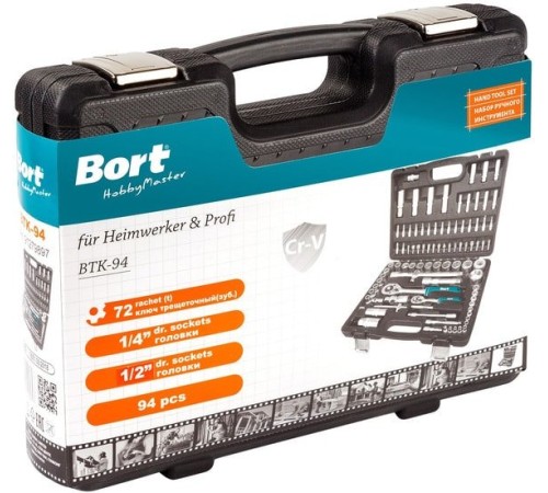 Универсальный набор инструментов Bort BTK-94 (94 предмета)