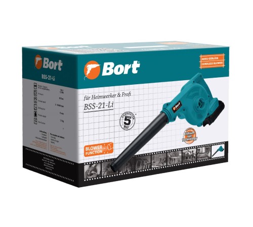 Ручная воздуходувка Bort BSS-21-LI 93413397 (с АКБ)