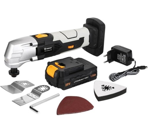 Мультифункциональная шлифмашина Deko DKOT20 Multi (с 1-м АКБ)